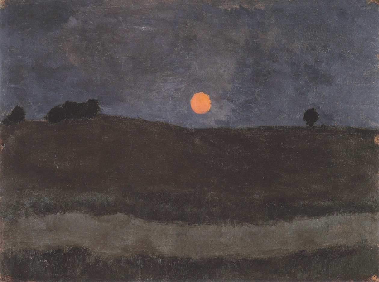 Månen over landskabet af Paula Modersohn Becker