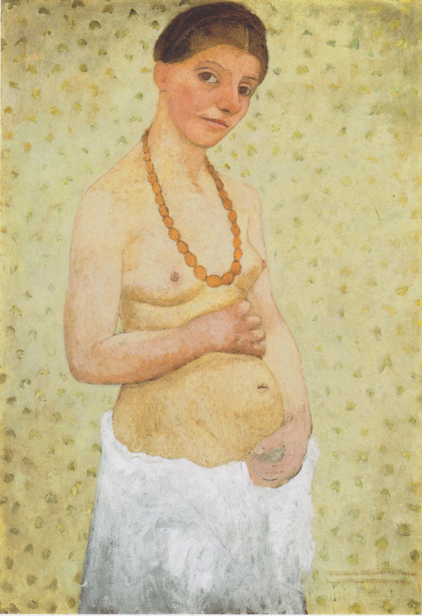 Selvportræt på 6-års bryllupsdag af Paula Modersohn Becker
