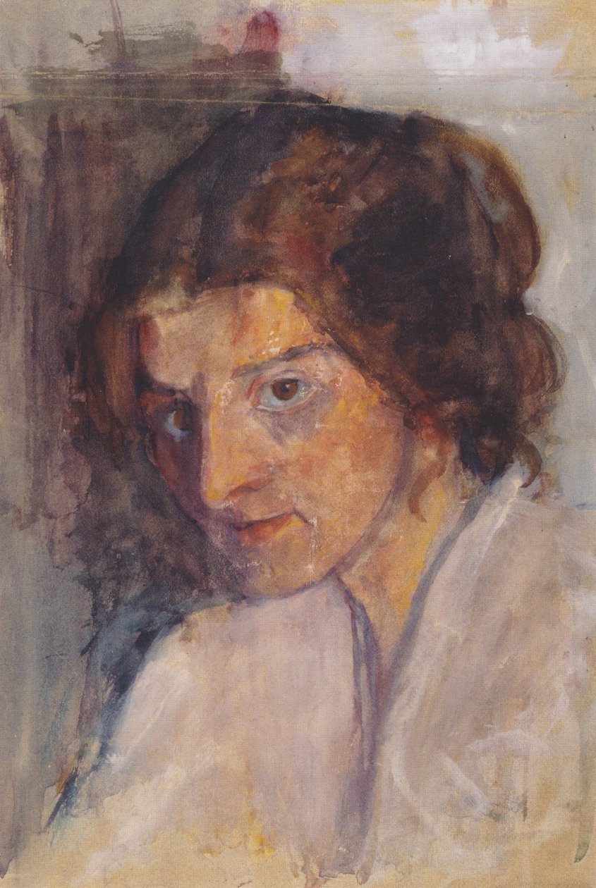 Selvportræt til halv venstre af Paula Modersohn Becker