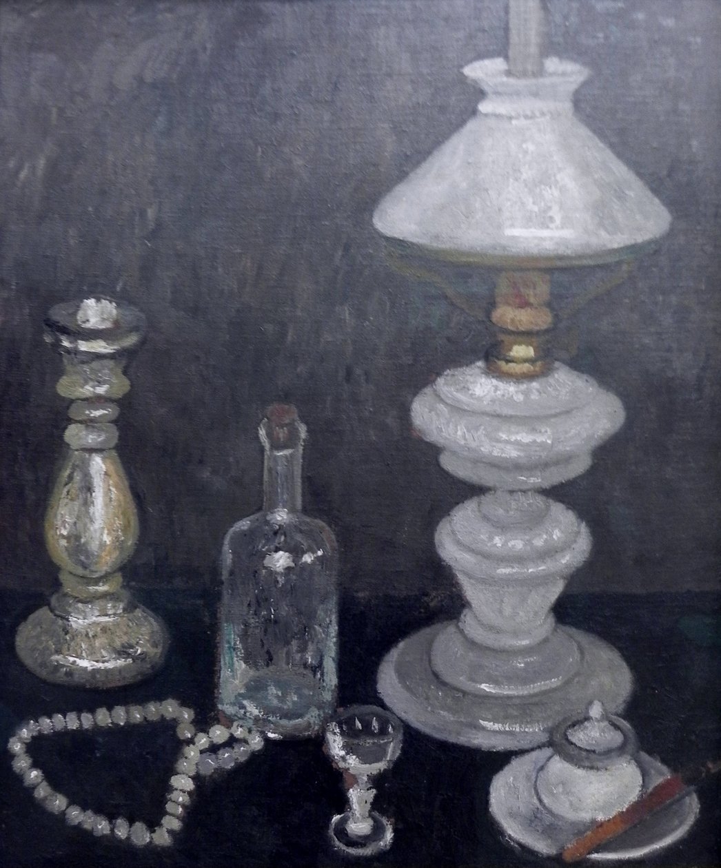 Stilleben med en hvid lampe af Paula Modersohn Becker