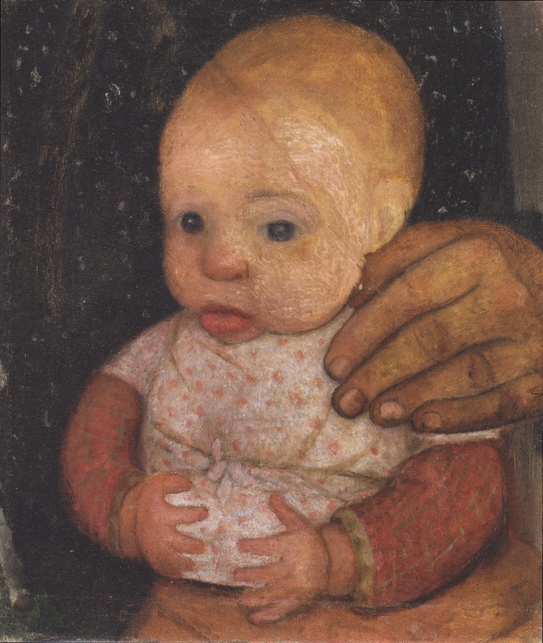 Spædbarn med mors hånd af Paula Modersohn Becker