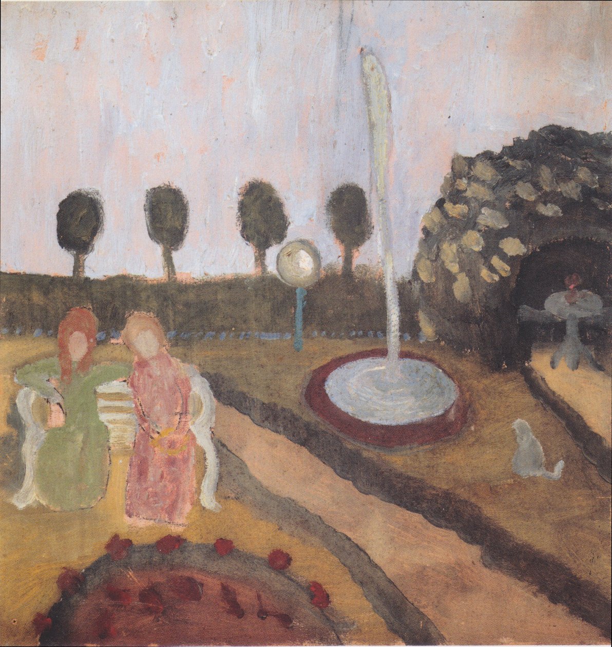 To kvinder i haven med et springvand 1 af Paula Modersohn Becker