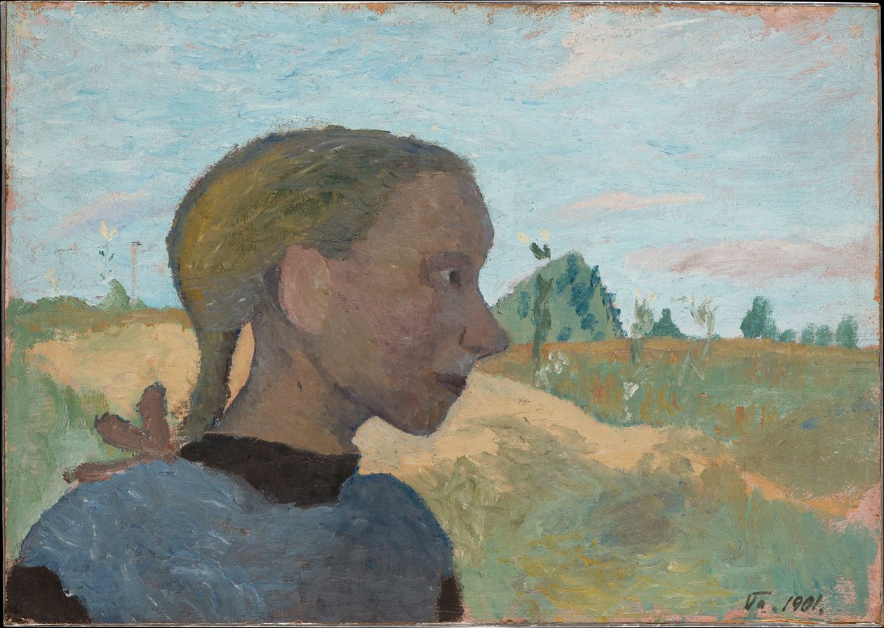 Portræt af en pige af Paula Modersohn-Becker