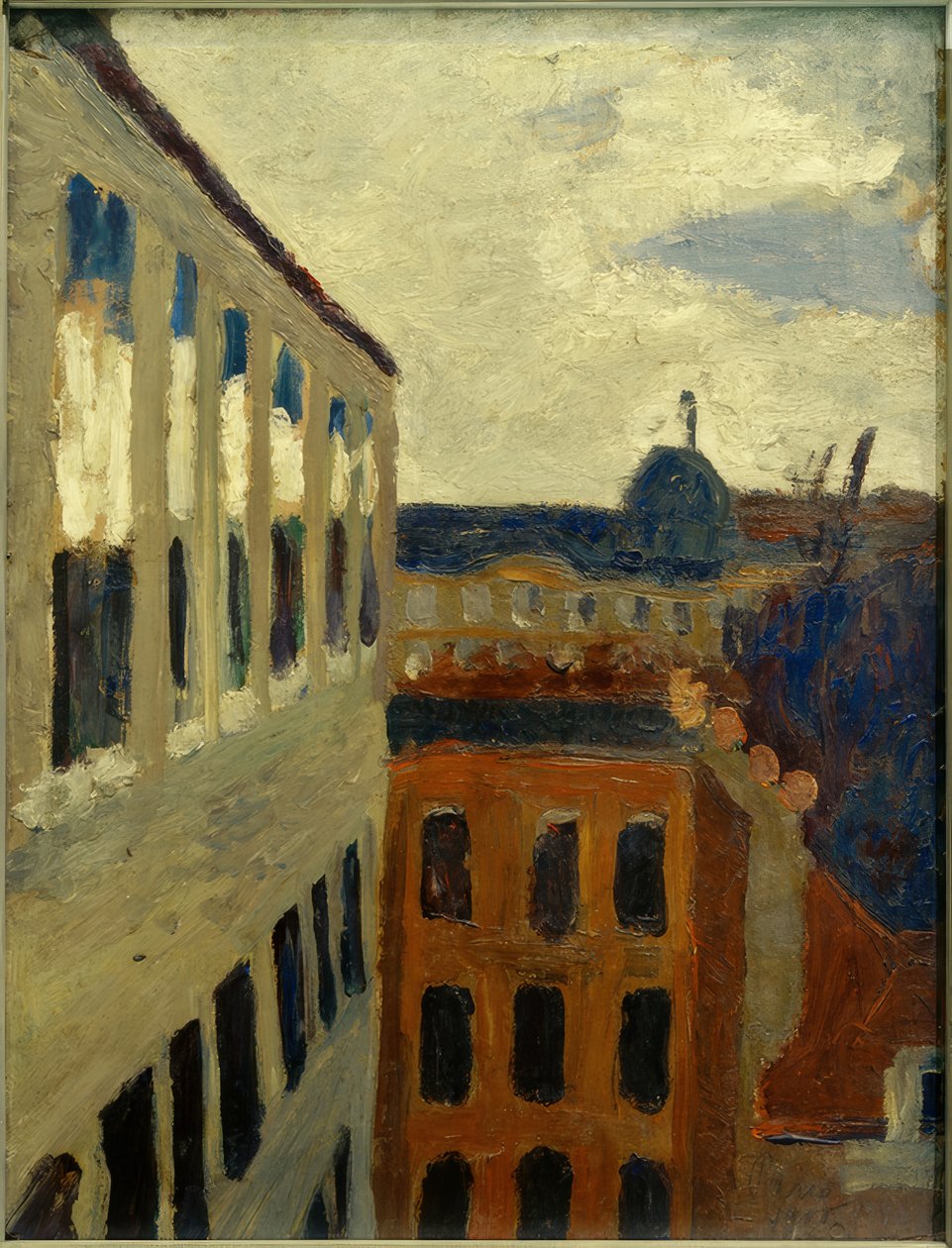 Udsigt fra kunstnerens ateliervindue i Paris af Paula Modersohn Becker