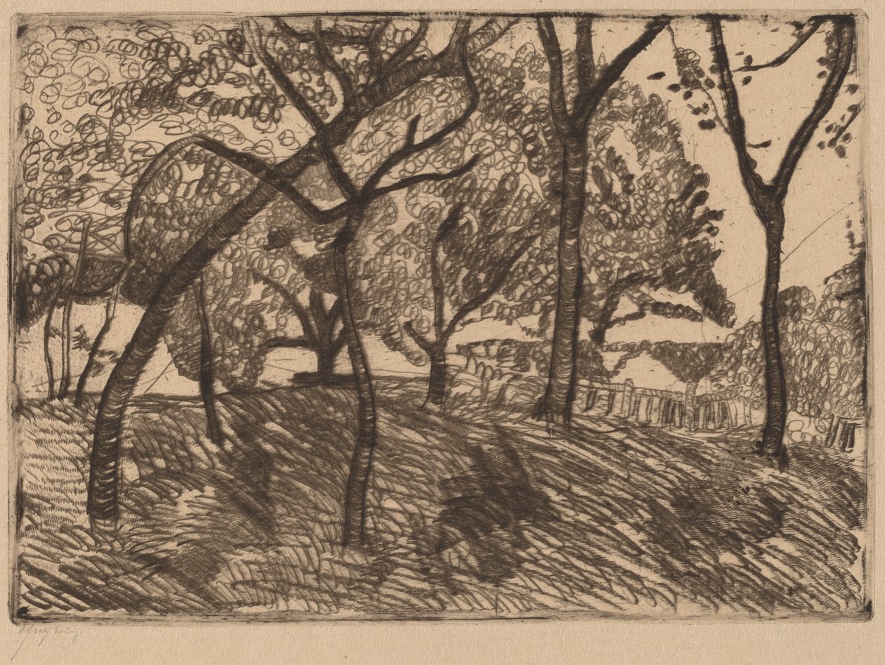Landskab med træer af Paula Modersohn Becker