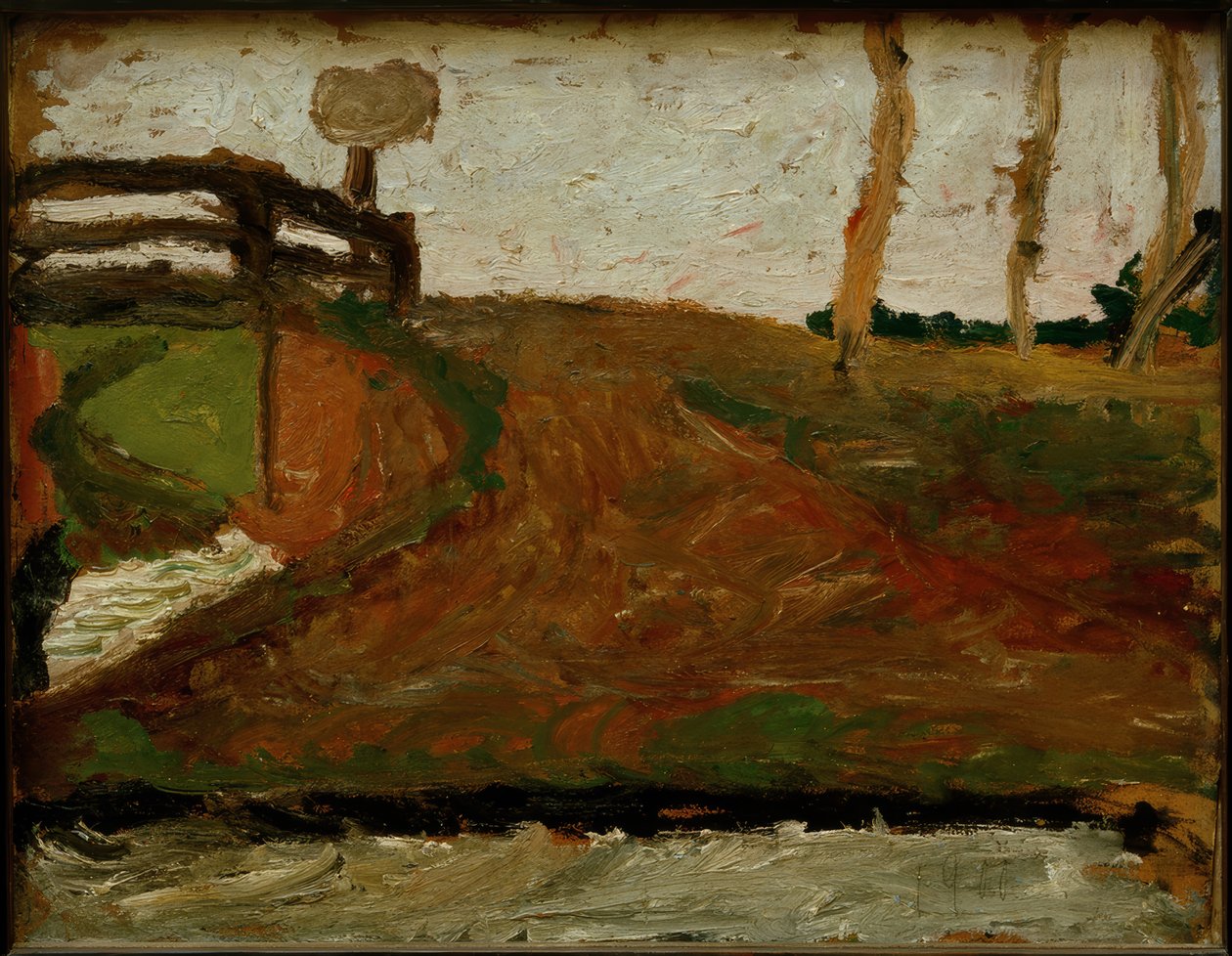 Hedelandskab med en bro af Paula Modersohn Becker