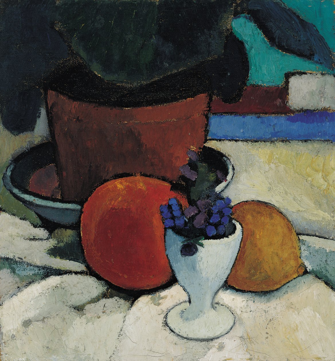 Stilleben med plante og æggebæger, ca. 1905. af Paula Modersohn Becker