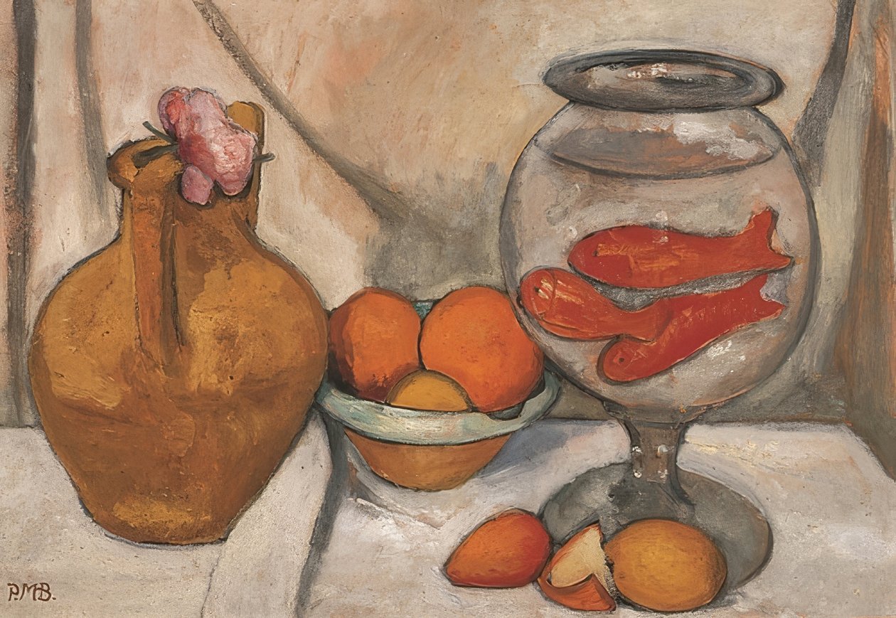 Stilleben med fiskeskål. 1906 af Paula Modersohn Becker