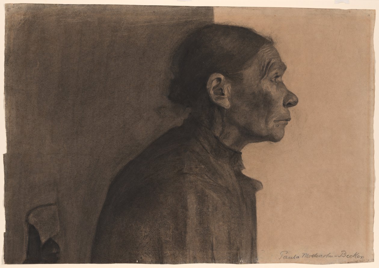 Kvinde i profil, drejet til højre af Paula Modersohn Becker