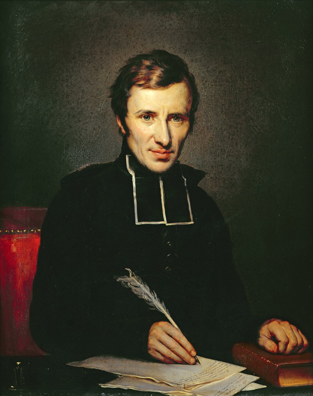 Portræt af Abbeden af Lamennais, 1827 af Paulin Jean Baptiste Guerin