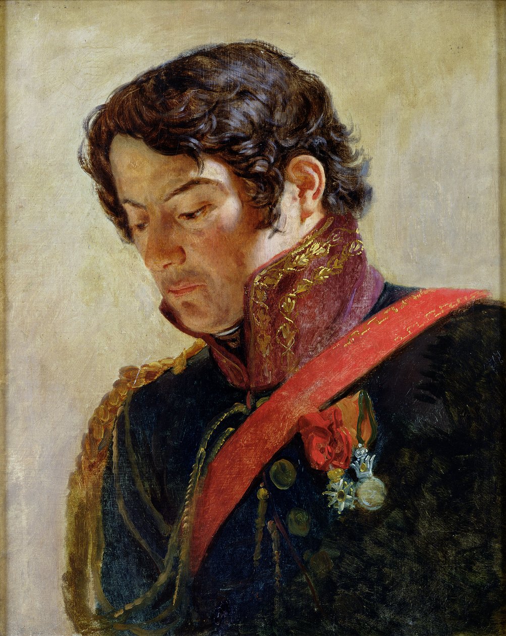 Studie til et portræt af baron Dominique Larrey (1766-1843) af Paulin Jean Baptiste Guerin