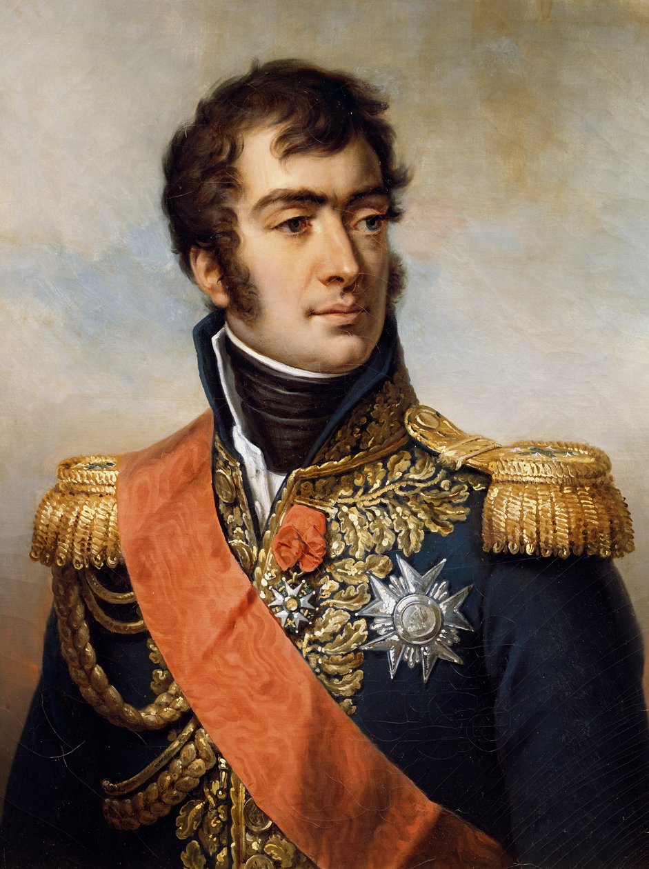 Portræt af Auguste Frederic Louis Viesse de Marmont af Paulin Jean Baptiste Guerin