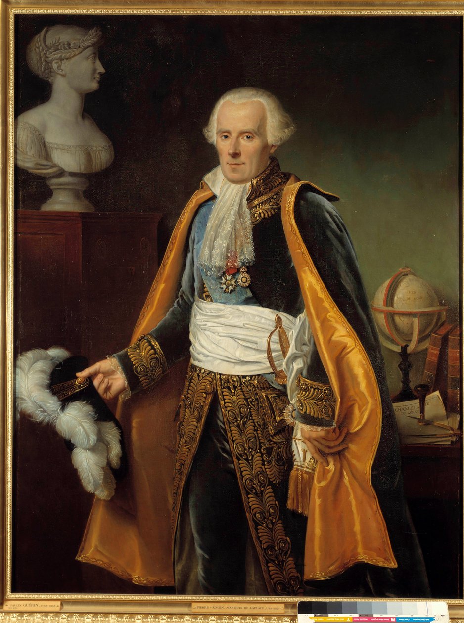Portræt af Pierre Simon, Marquis de Laplace (La Place) (1745-1827) Astronommaleri af Paulin Guerin (1783-1855) 1800-tallet søn. 1,46 x 1,13 m af Paulin Jean Baptiste Guerin