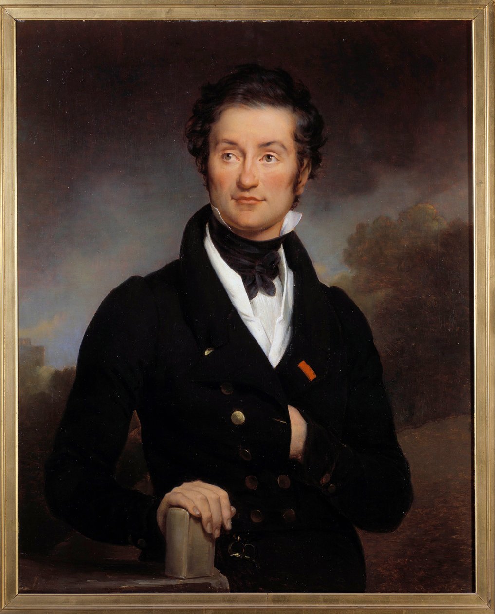 Portræt af forfatteren Charles Nodier (1780-1844) Han holdt en litterær salon, hvor de store romantiske kunstnere (Hugo, Lamartine, Vigny...) Maleri af Paulin Guerin (1783-1855) 19. århundrede. Paris, Arsenals bibliotek. af Paulin Jean Baptiste Guerin