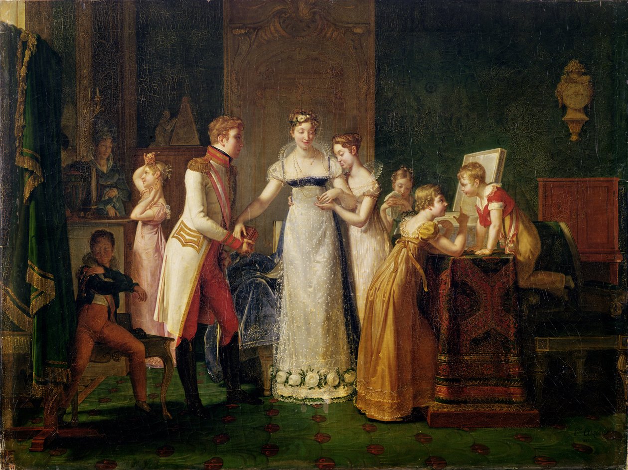 Marie-Louise (1791-1847) fra Østrig siger farvel til sin familie i Wien, 13. marts 1810, 1812 af Pauline Auzou