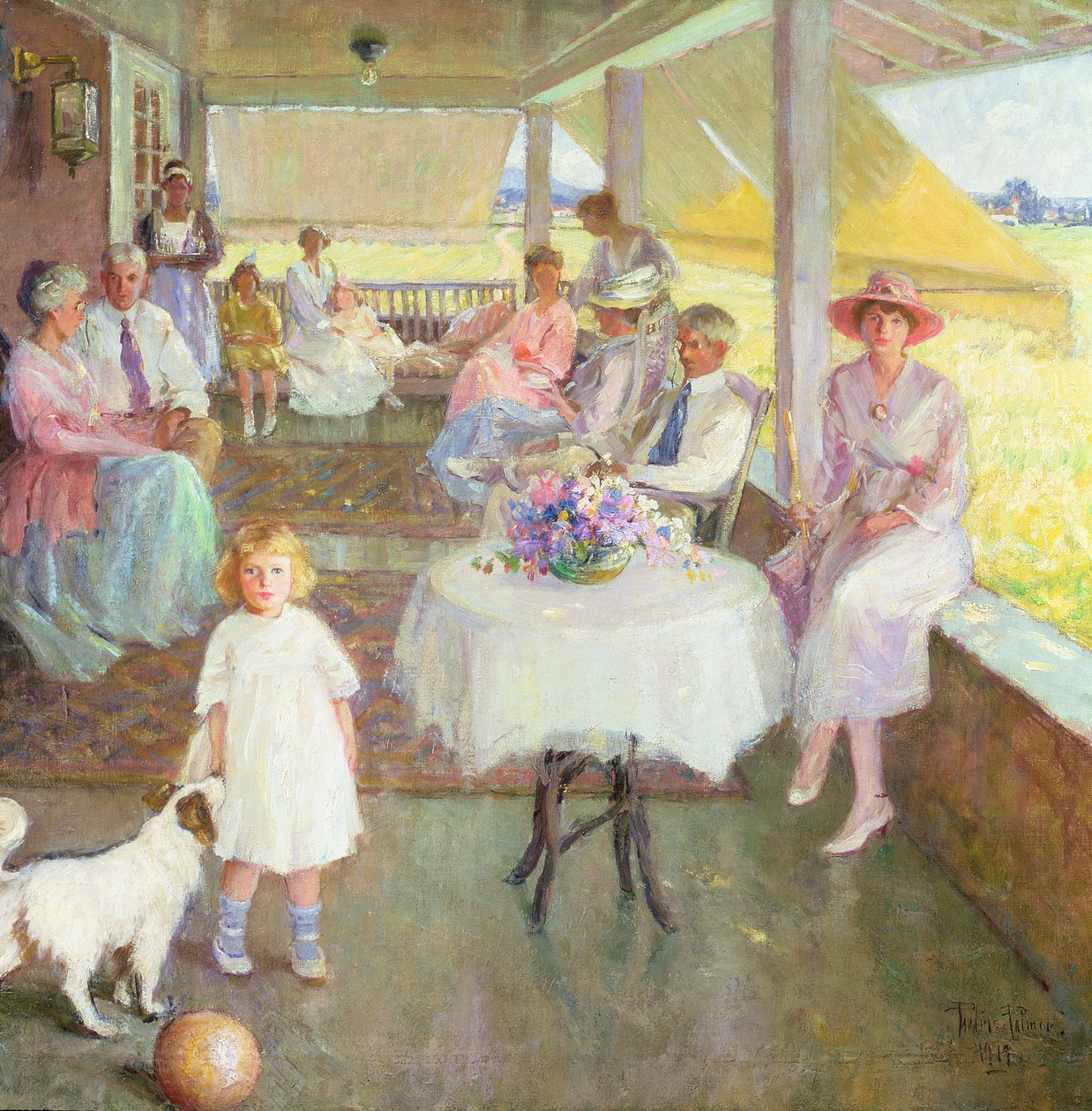 Familiesammenkomst, 1919 af Pauline Palmer