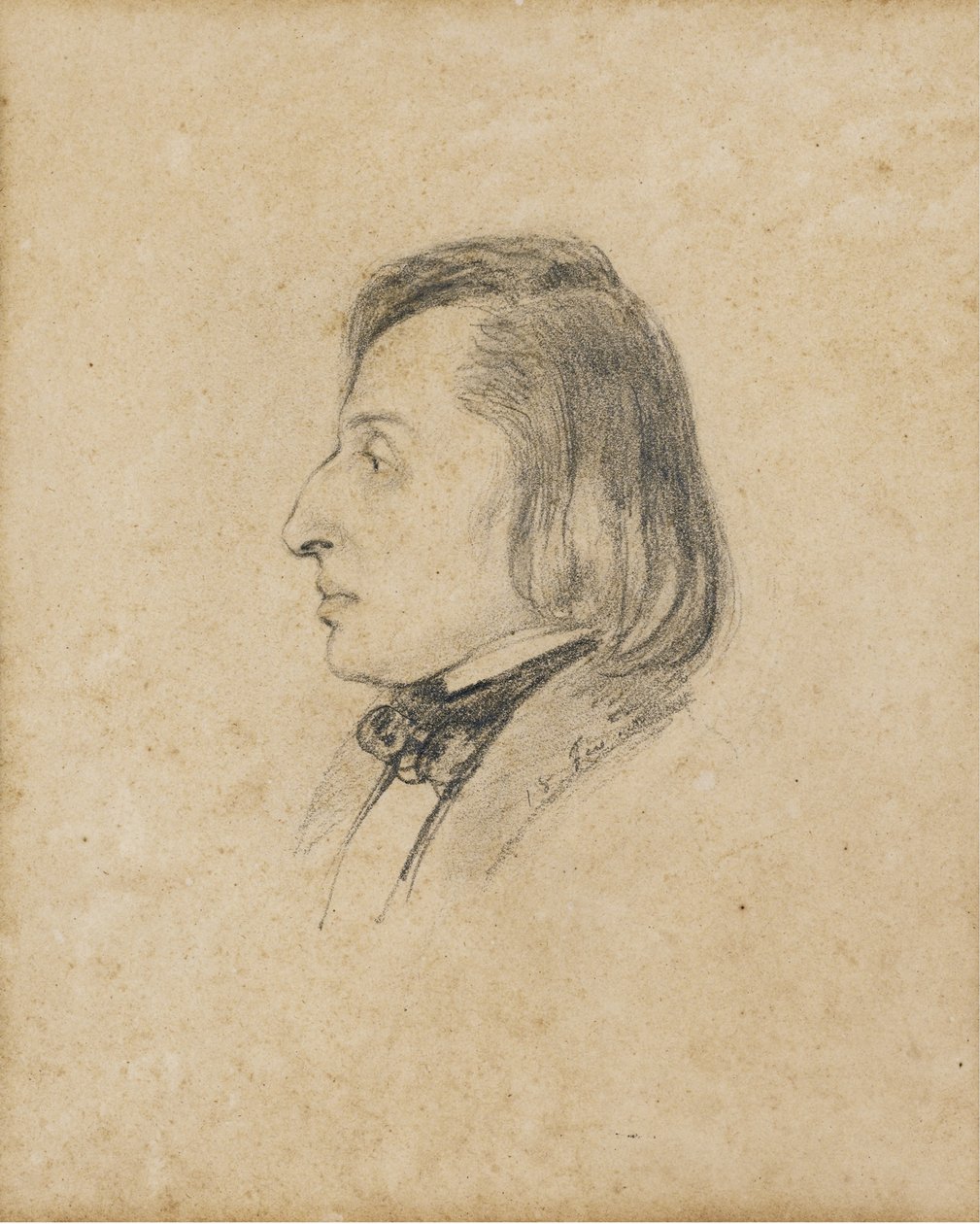 Portræt af Frédéric Chopin af Pauline Viardot García