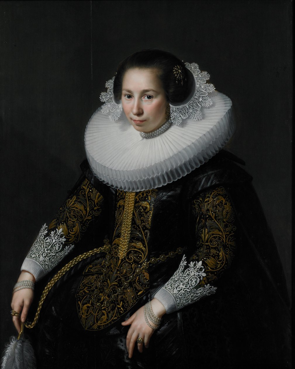 Portræt af Catharina van Voorst, 1628 af Paulus Moreelse