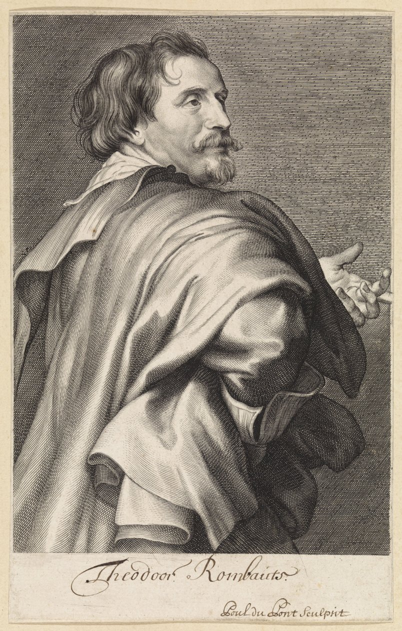 Portræt af Theodore Rombouts af Paulus Pontius