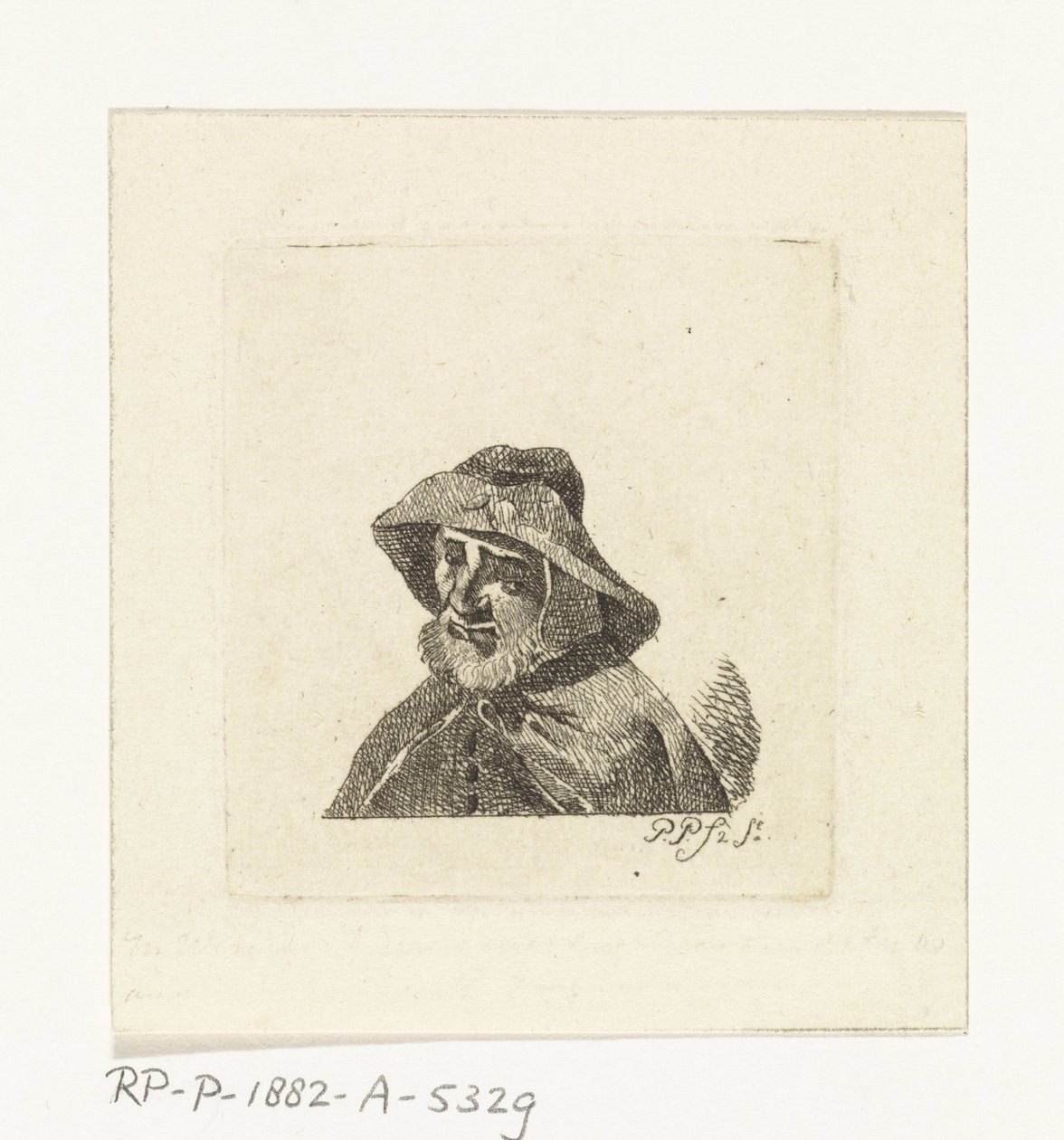 Gammel mand med fiskerhue af Paulus Charles Gerard Poelman