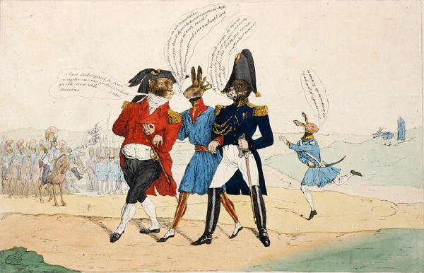 De uegennyttige beskyttere, efter 1831 (litho) af Paulus Charles Gerard Poelman
