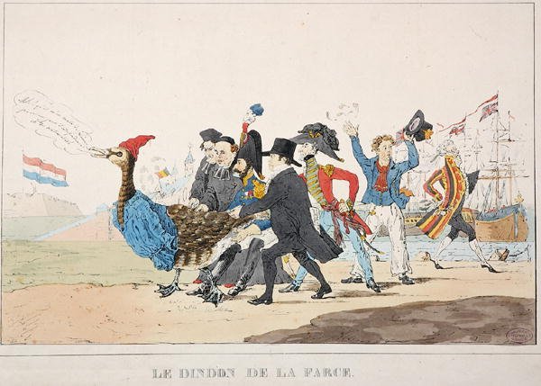 The Fall Guy: The French Intervention of 1832 in Antwerpen (litho) af Paulus Charles Gerard Poelman