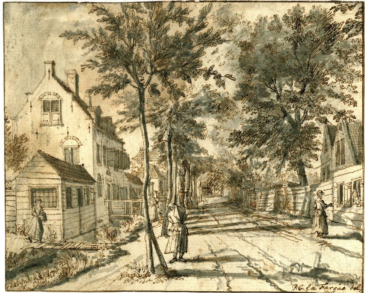 Bezuidenhoutseweg set mod Herengracht, 1760 af Paulus Constantijn la Fargue