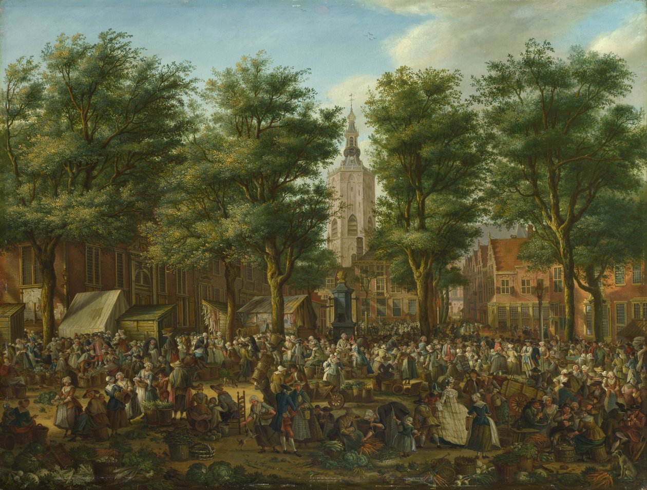 Grote Markt i Haag, 1760 af Paulus Constantijn la Fargue