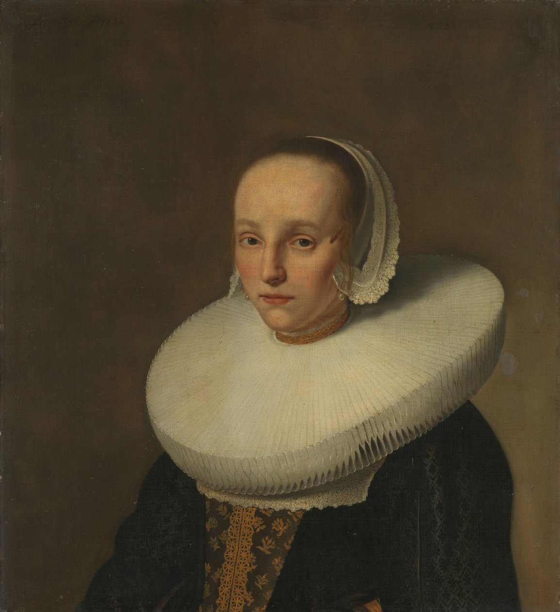 Portræt af Anna van der Does (1609-1650) af Paulus Hennekyn