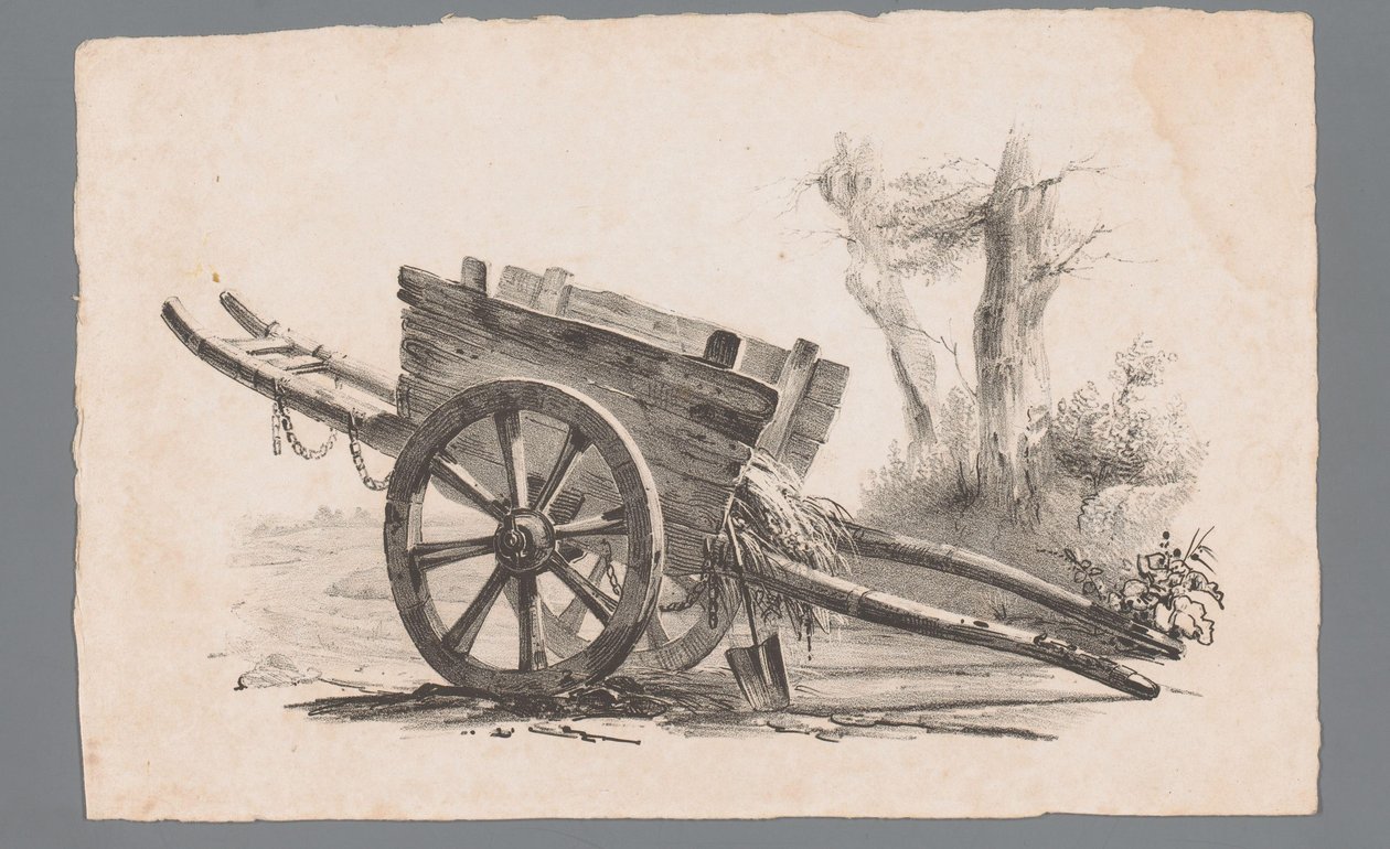 Bil med to hjul af Paulus Lauters (attributed to)