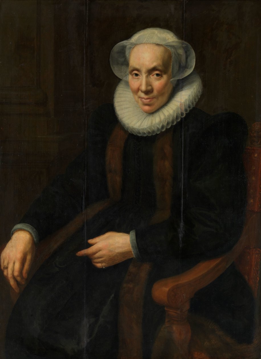 Portræt af Maria af Utrecht (ca. 1552/53-1629) af Paulus Moreelse