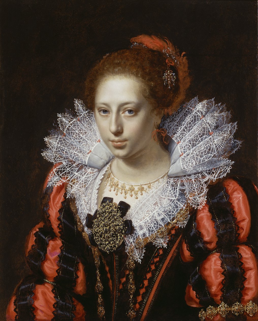Portræt af en ung dame, ca. 1620 af Paulus Moreelse