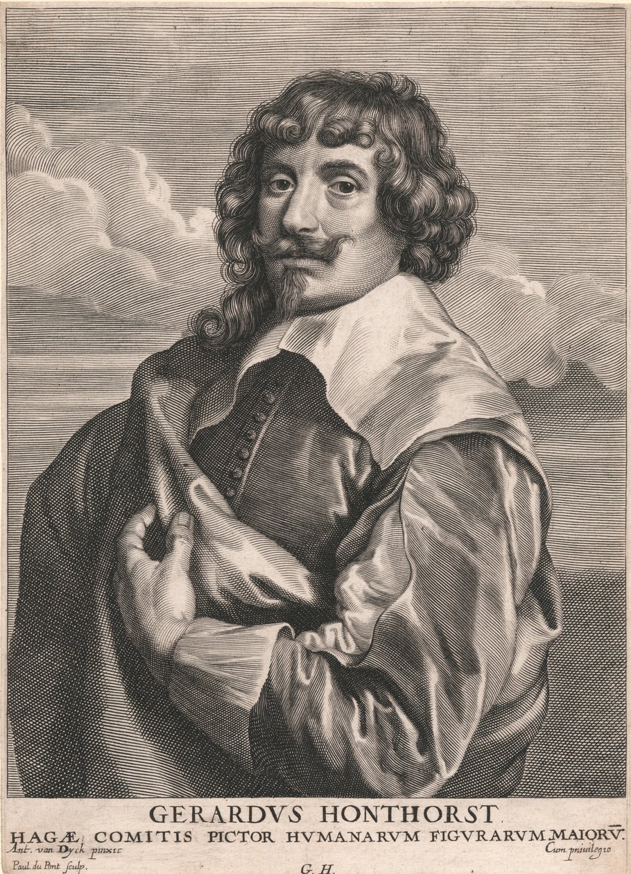 Gerardus Honthorst, storgrevemaler af menneskelige figurer af Paulus Pontius