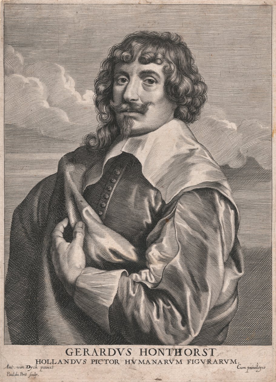 Gerardus Honthorst, hollandsk maler af menneskelige figurer af Paulus Pontius