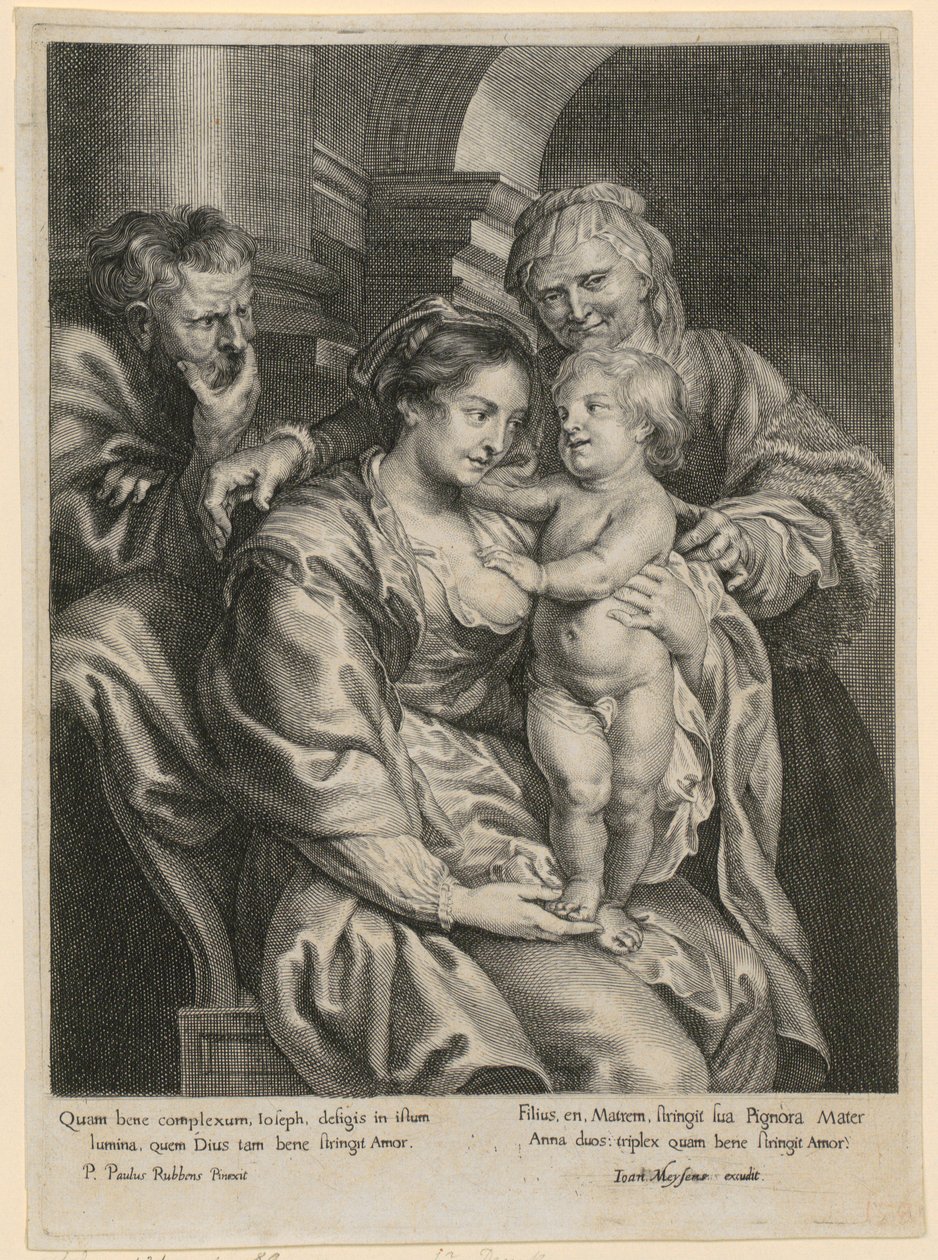 Den hellige familie med Anna af Paulus Pontius