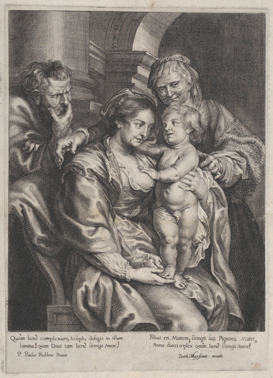Hellig Familie med Sankt Anne, ca. 1620-70., ca. 1620-70. af Paulus Pontius