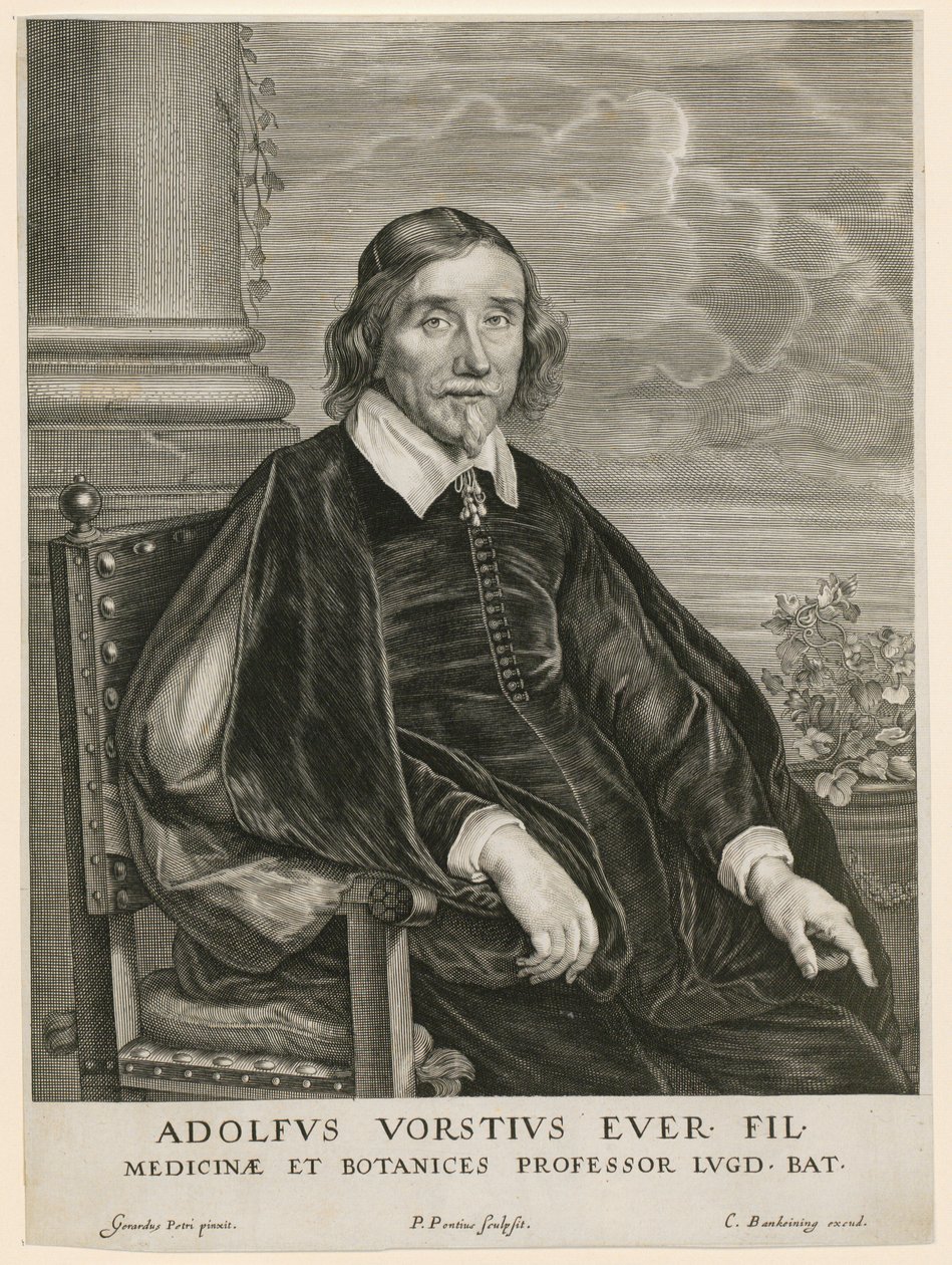 Portræt af Adolph Vorst, professor i Leiden af Paulus Pontius