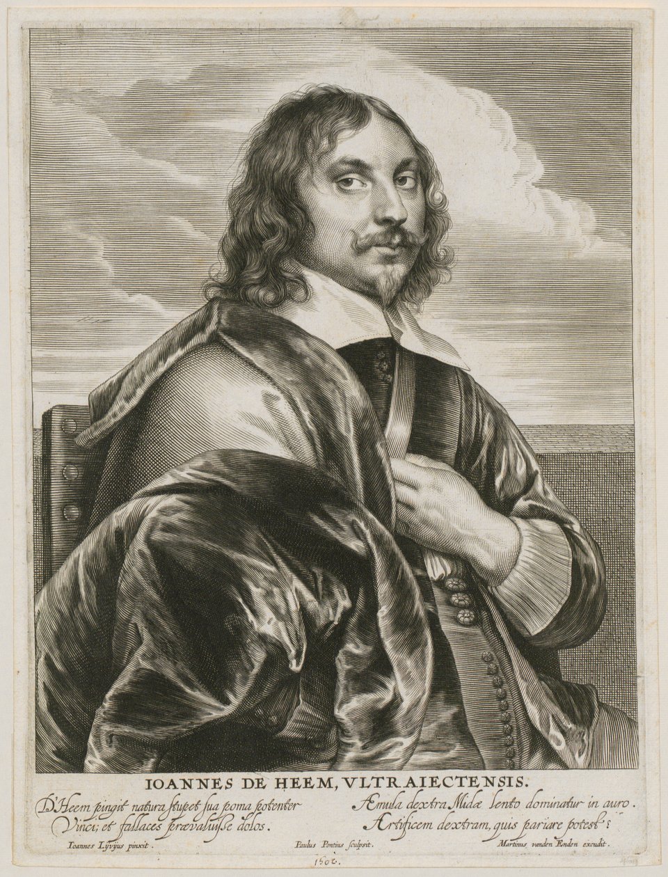Portræt af Johannes de Heem af Paulus Pontius