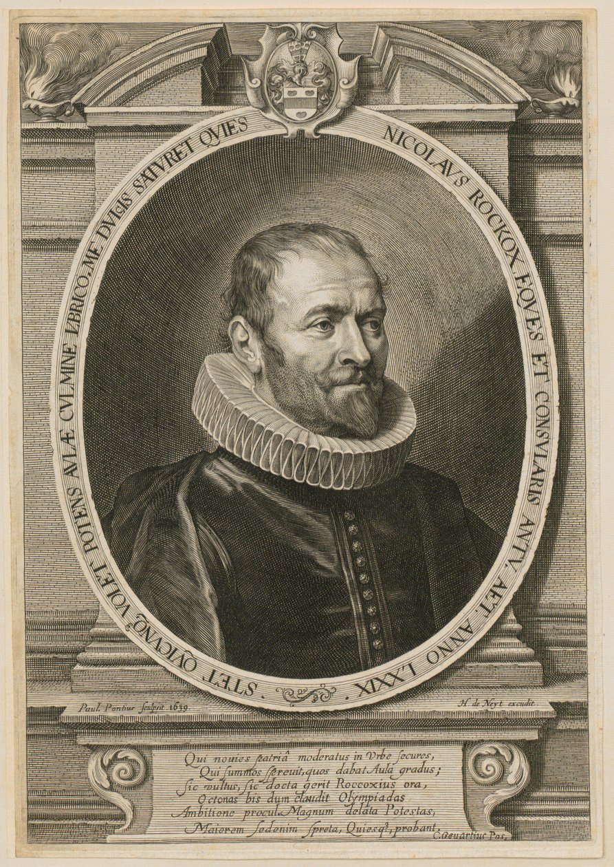 Portræt af Nicolaus Rockox, borgmester i Antwerpen af Paulus Pontius