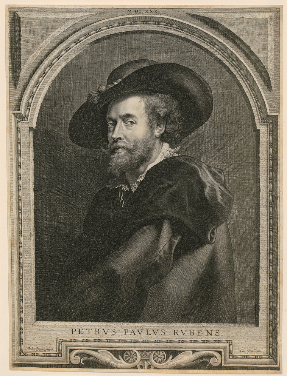 Portræt af Peter Paul Rubens af Paulus Pontius