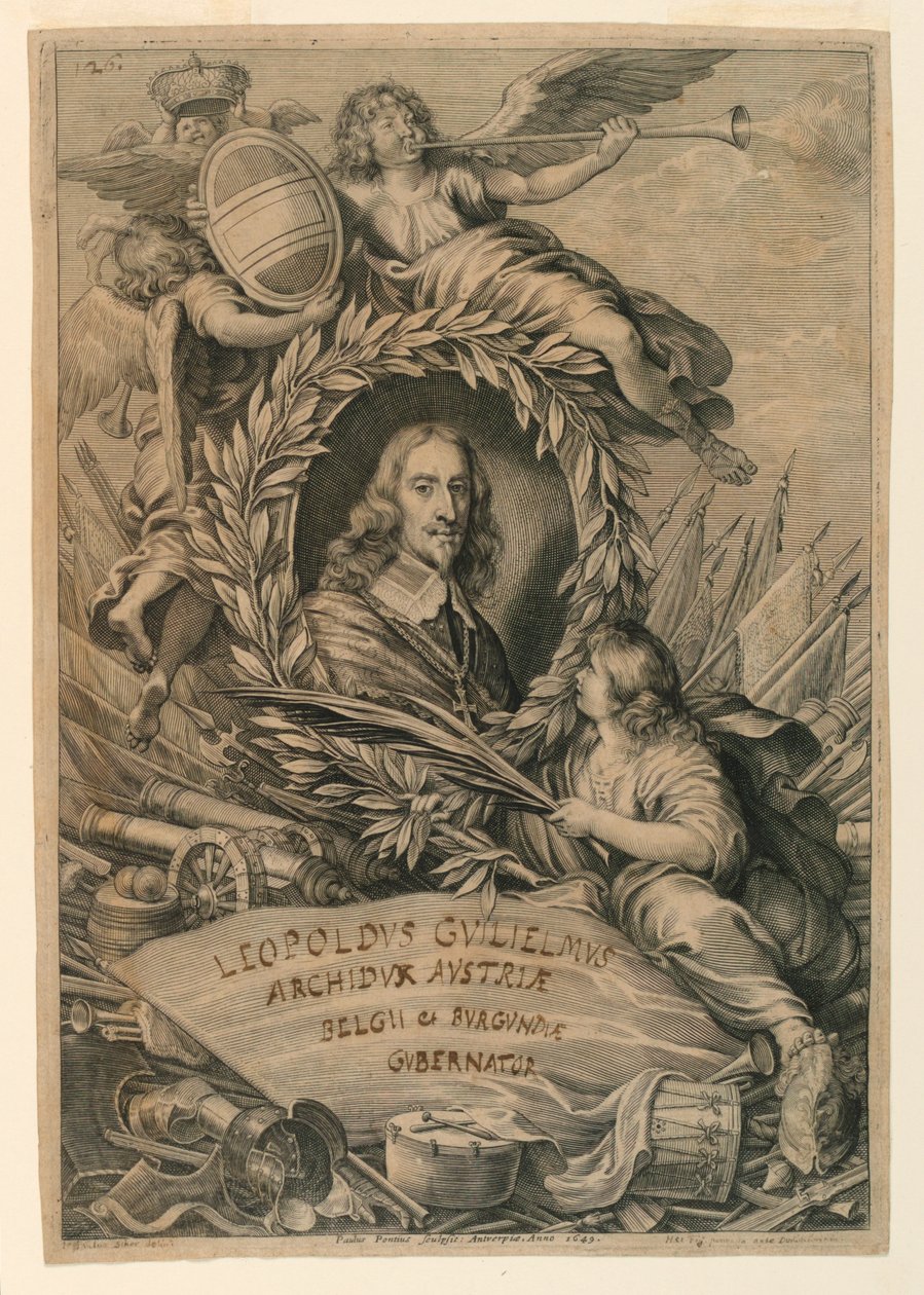 Portræt af ærkehertug Leopold Wilhelm (1614-1662) af Paulus Pontius