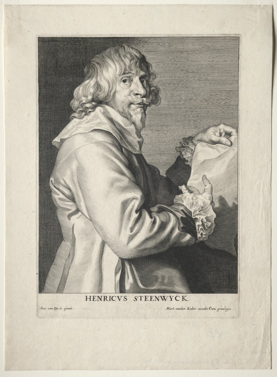 Portræt af Henri van Steenwyck. af Paulus Pontius