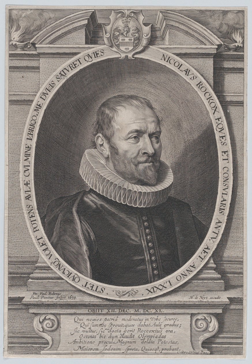 Portræt af Nicholaes Rockox, 1639., 1639. af Paulus Pontius