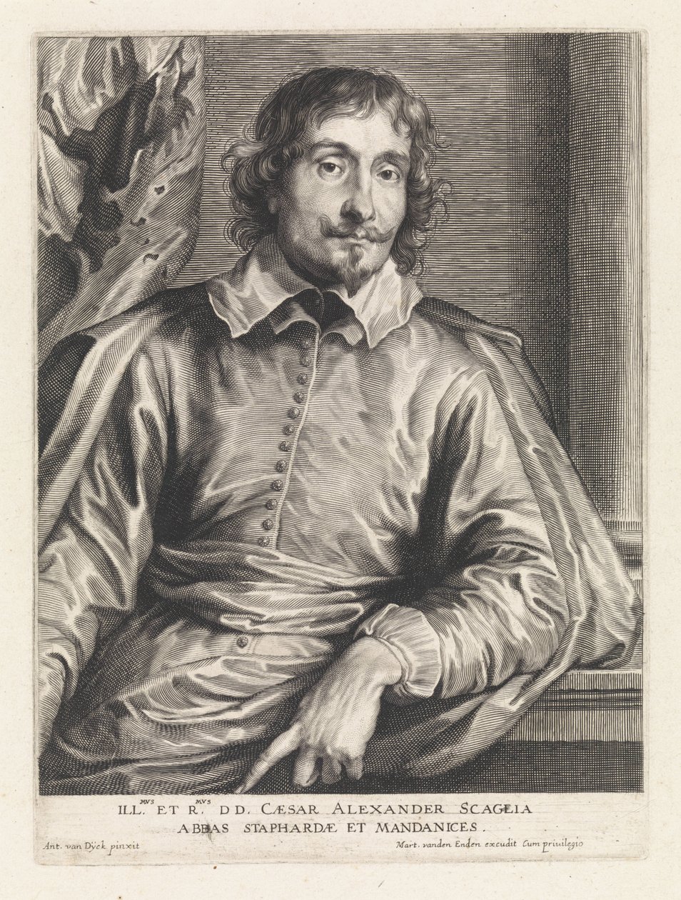 Portræt af Cesare Alessandro Scaglia af Paulus Pontius