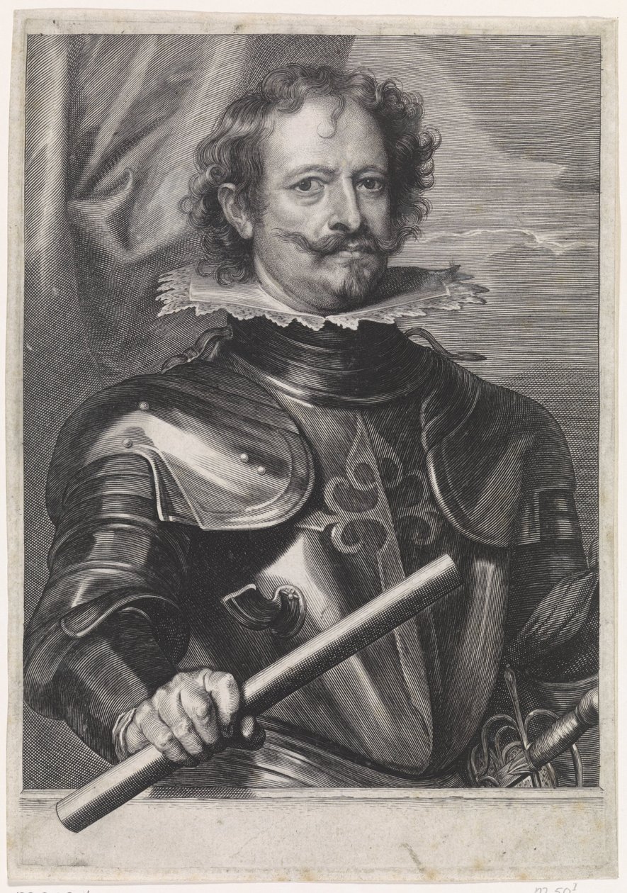 Portræt af Diego Felipez de Guzmán, markis af Leganés af Paulus Pontius