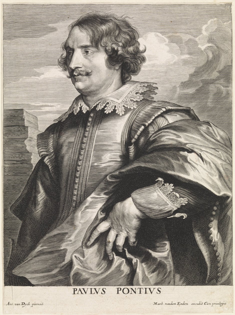 Portræt af gravøren Paulus Pontius af Paulus Pontius