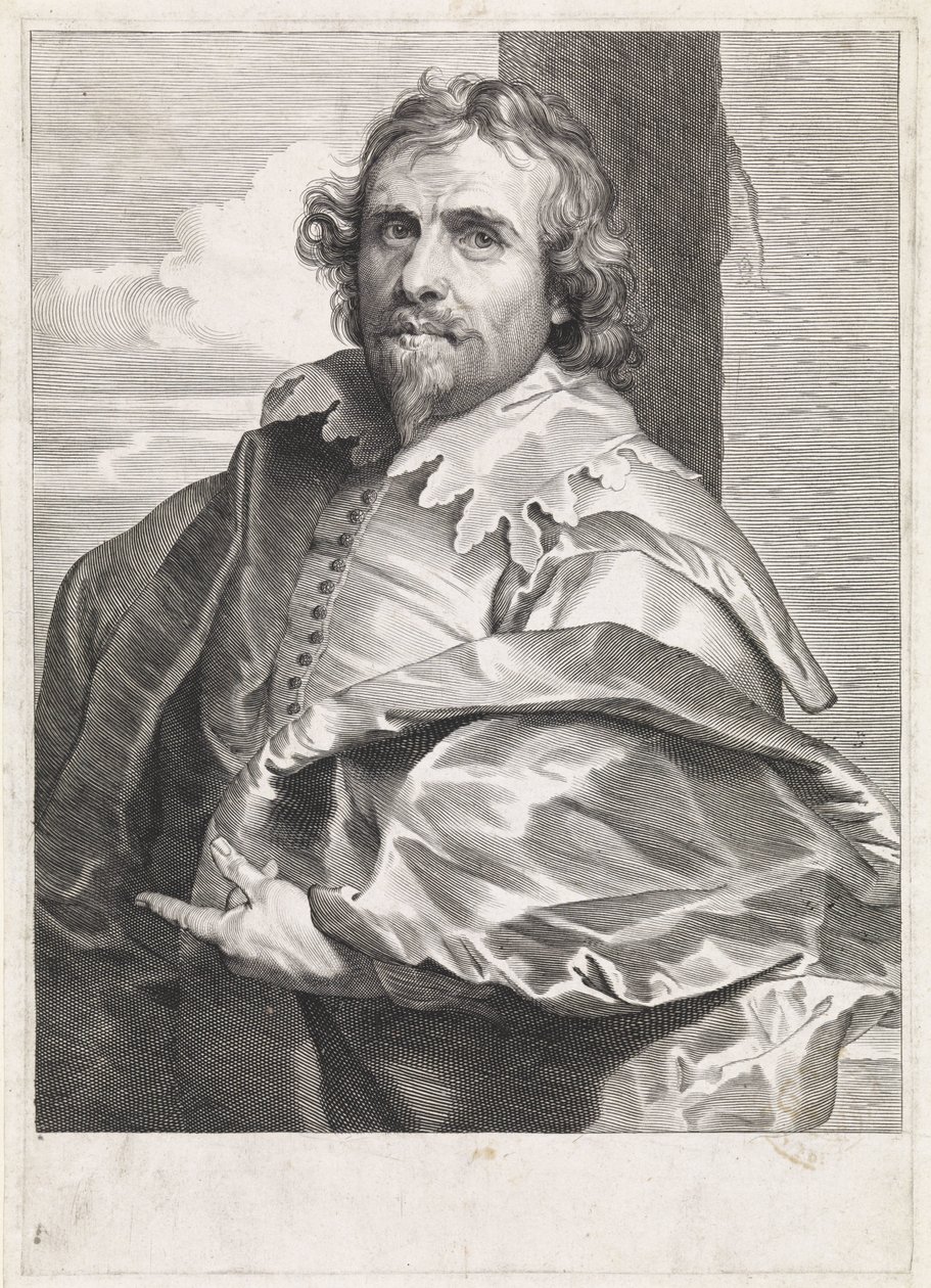Portræt af maleren Daniël Mijtens (I) af Paulus Pontius