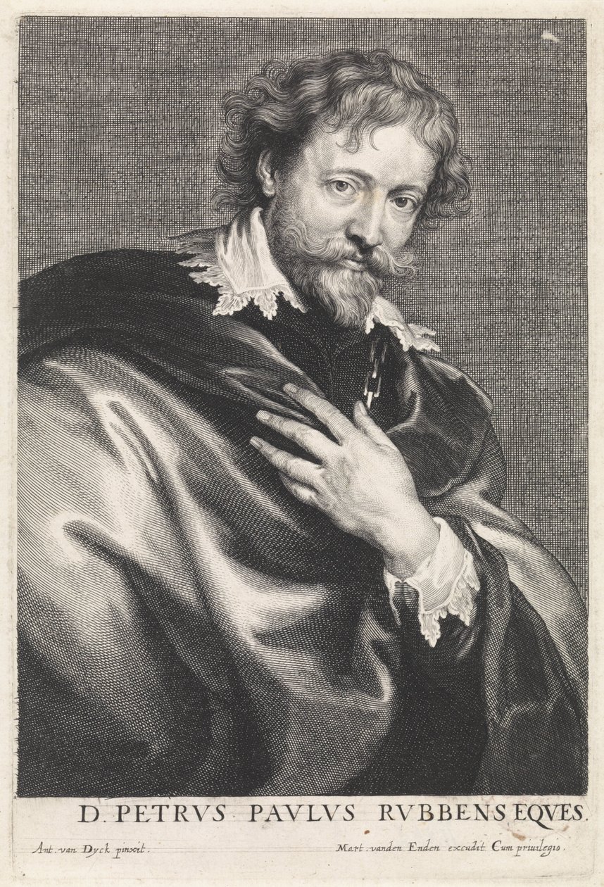 Portræt af maleren Peter Paul Rubens af Paulus Pontius