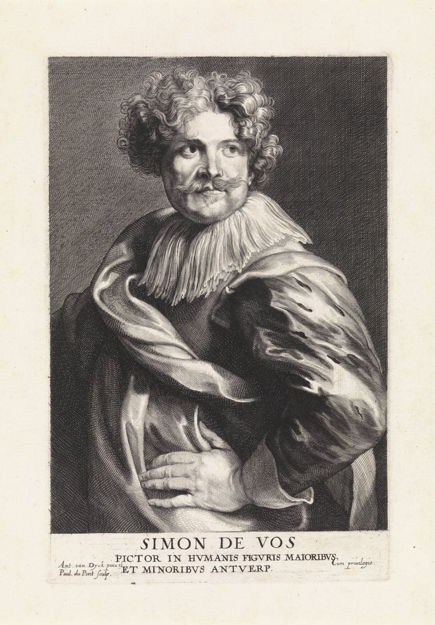 Portræt af maleren Simon de Vos af Paulus Pontius