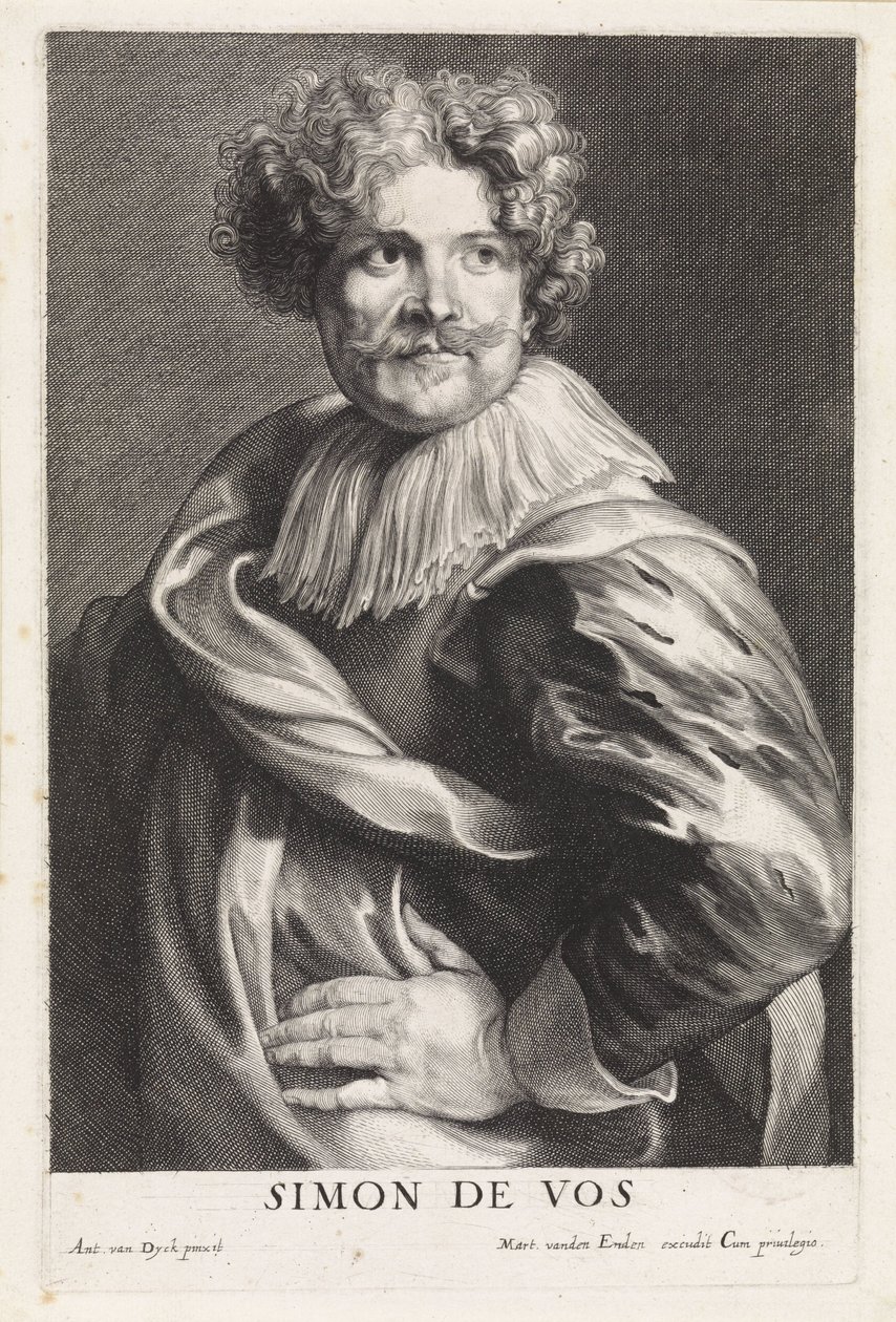 Portræt af maleren Simon de Vos af Paulus Pontius